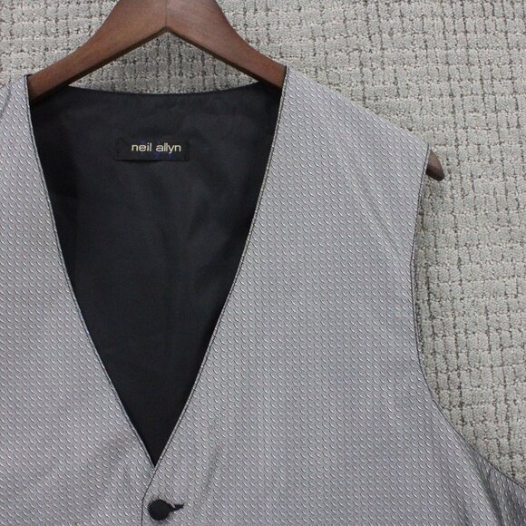 Neil Allyn Vest Mens Size 2XL Gray Silver Casual Soft Sleeveless Pocket Front - Picture 2 of 10